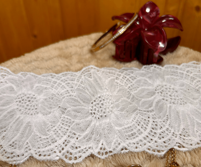 Bandeau Dentelle Blanc Large