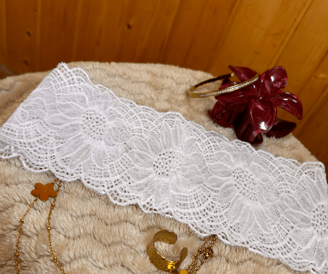 Bandeau Dentelle Blanc Large