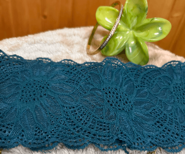Bandeau Dentelle Bleu Large