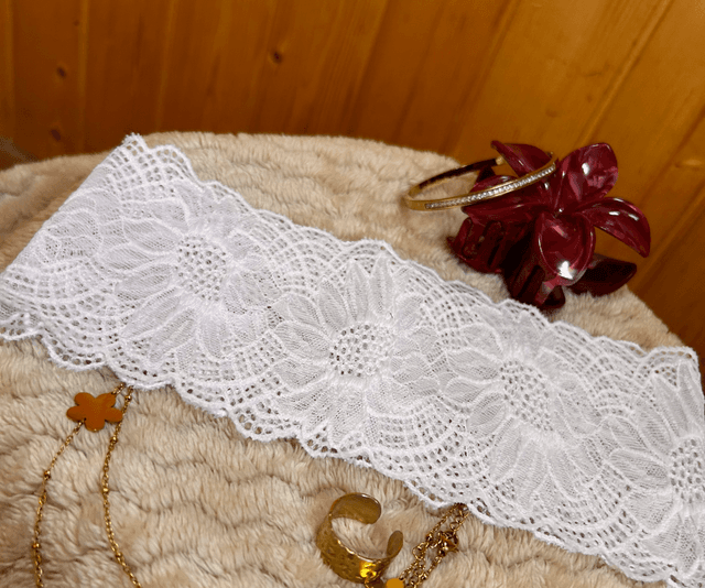 Bandeau Dentelle Blanc Large